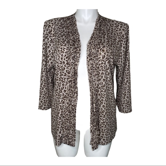 Chico's Sweaters - Chico’s Travelers animal print cardigan